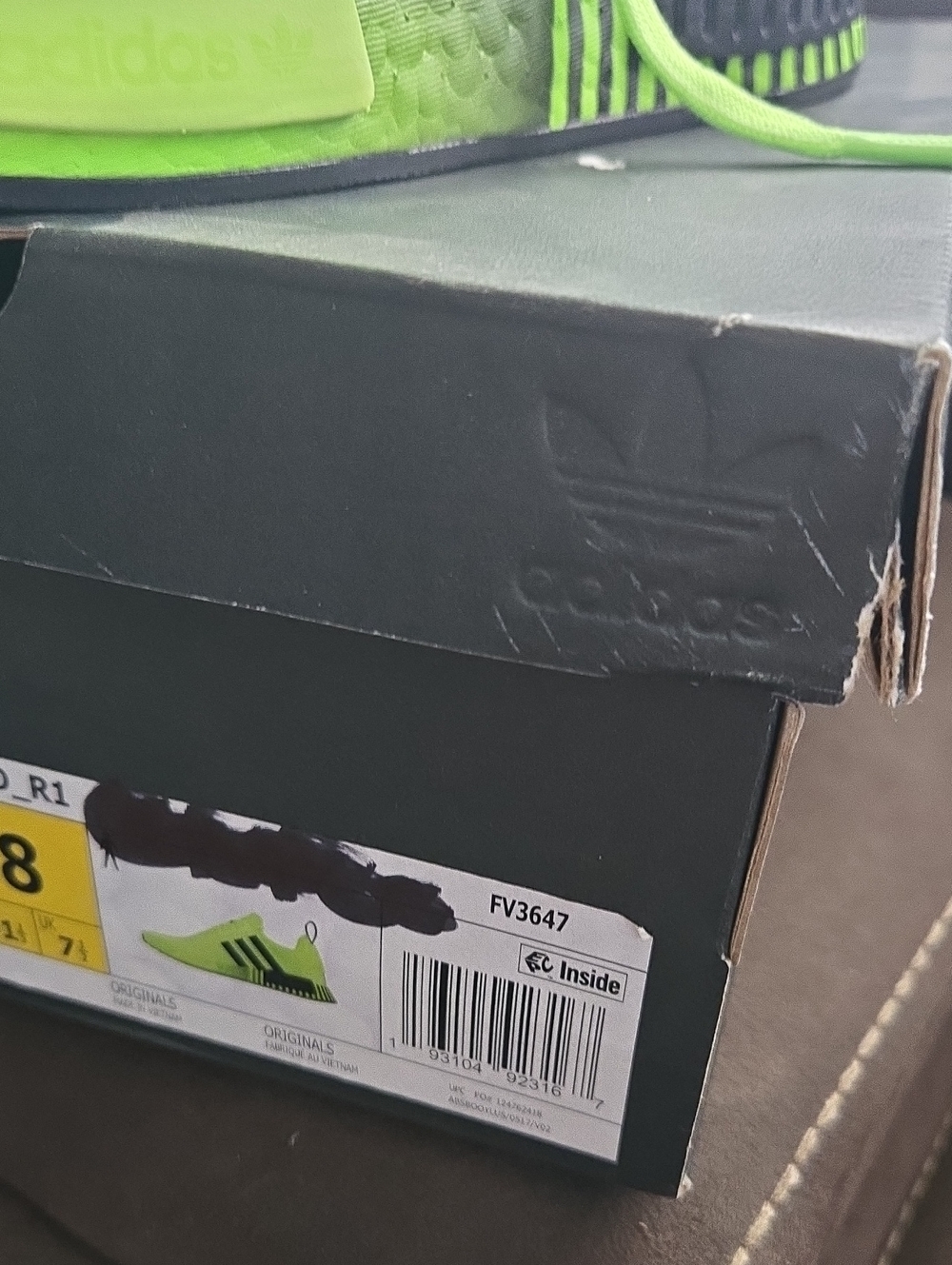 adidas Neon Green and Black Athletic Sneakers